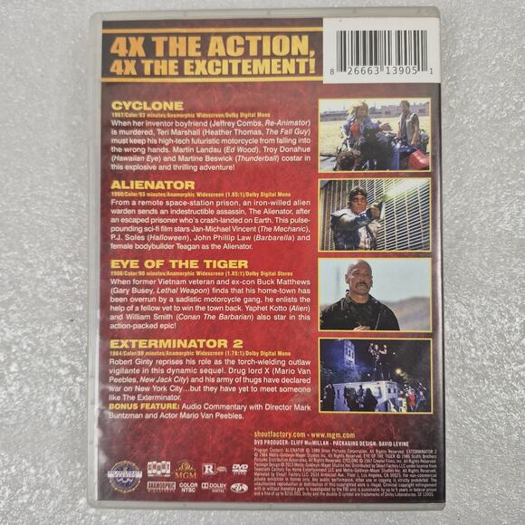 Cyclone - Alienator - Eye of The Tiger - Exterminator 2 - DVD SET - Like New OOP - Picture 2 of 7